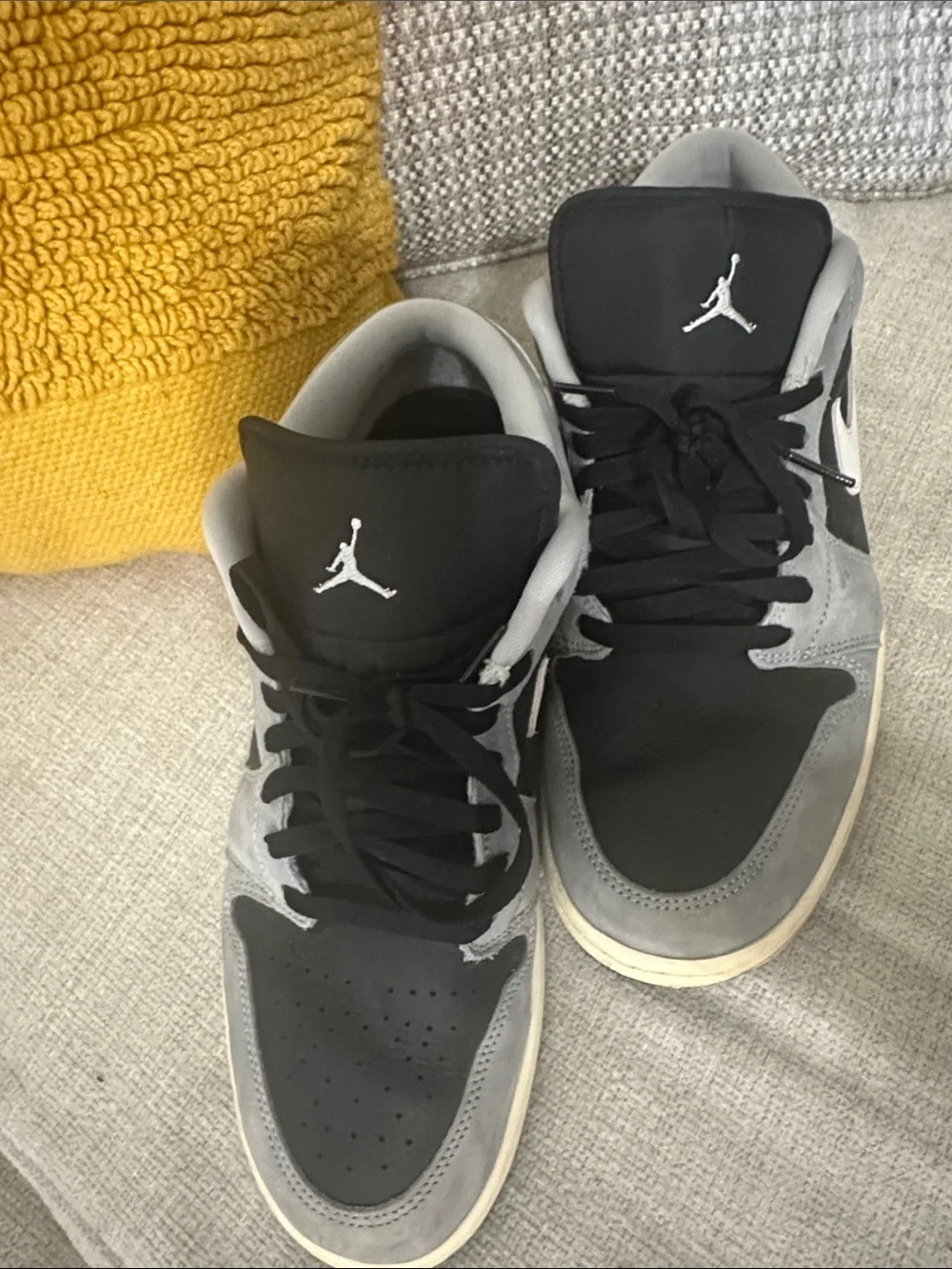 Air Jordan 1 Low SE Light Smoke Grey Off Noir Men’s Size 12 HQ2010-012